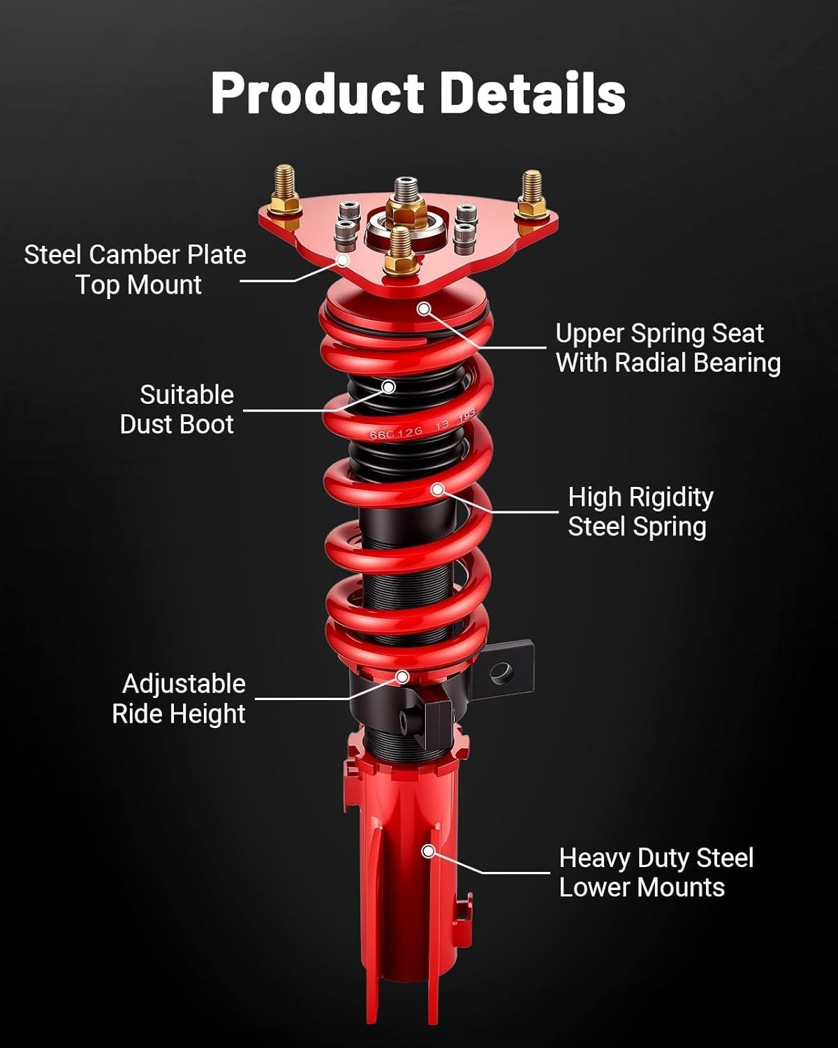 Coilovers Suspension Kit- Kia Optima 2011 2012 2013 2014 2015 Height Adjustable