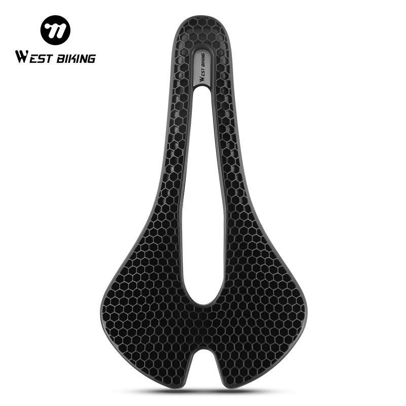 WEST BIKING Bicycle Saddle 3D Honeycomb Hollow MTB Road Bike Seat Cushion Orange