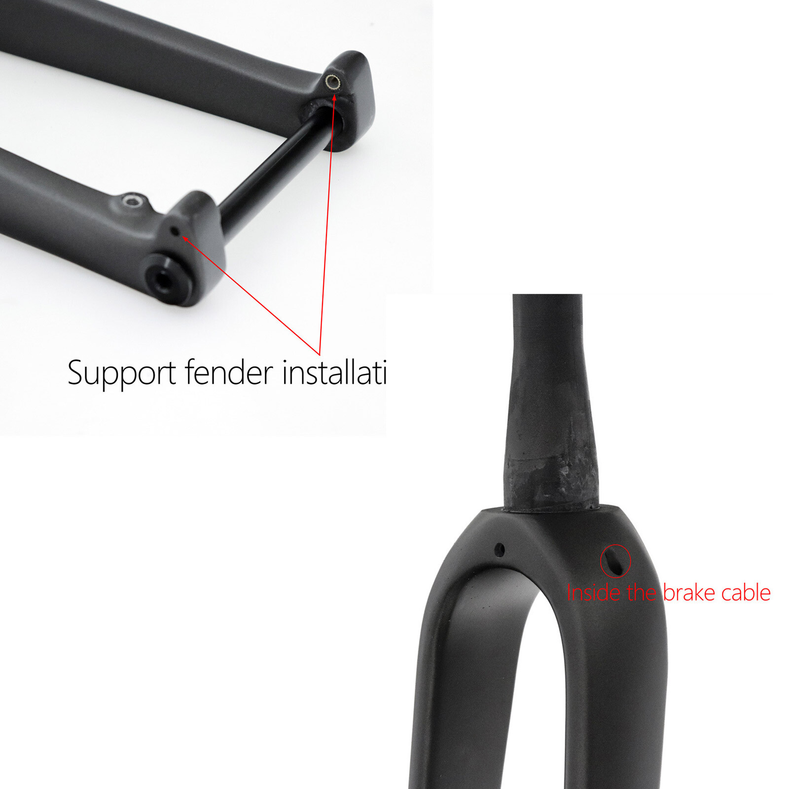 Carbon Gravel Road Bike Fork Cyclocross Bicycle Forks 700*45C 12x100mm Disc Ma5E