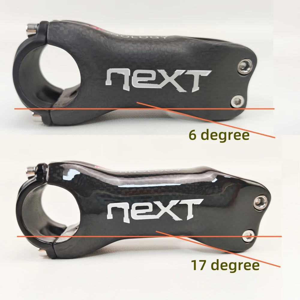 3K Carbon Fiber Stem 6/17 Degrees 31.8 * 60-120mm Mountain Road Bike Stem