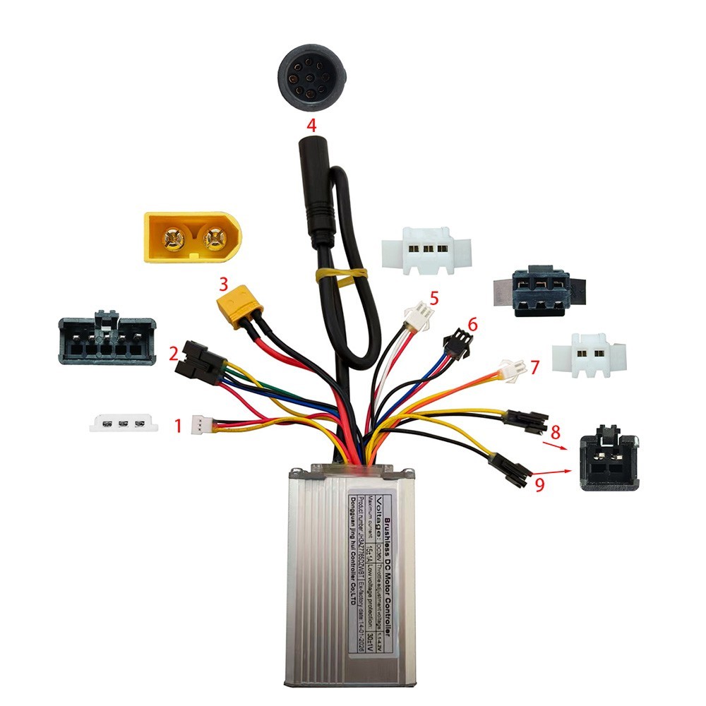 Brushless Motor Controller JH3AZ7765DZWBT 36V 15A Electric Bike Conversion Kit
