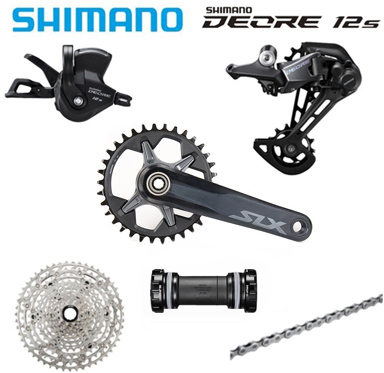 SHIMANO 1X12 12 Speed Build kits Deore M6100 groupset SLX M7100 Crankset 32T/175