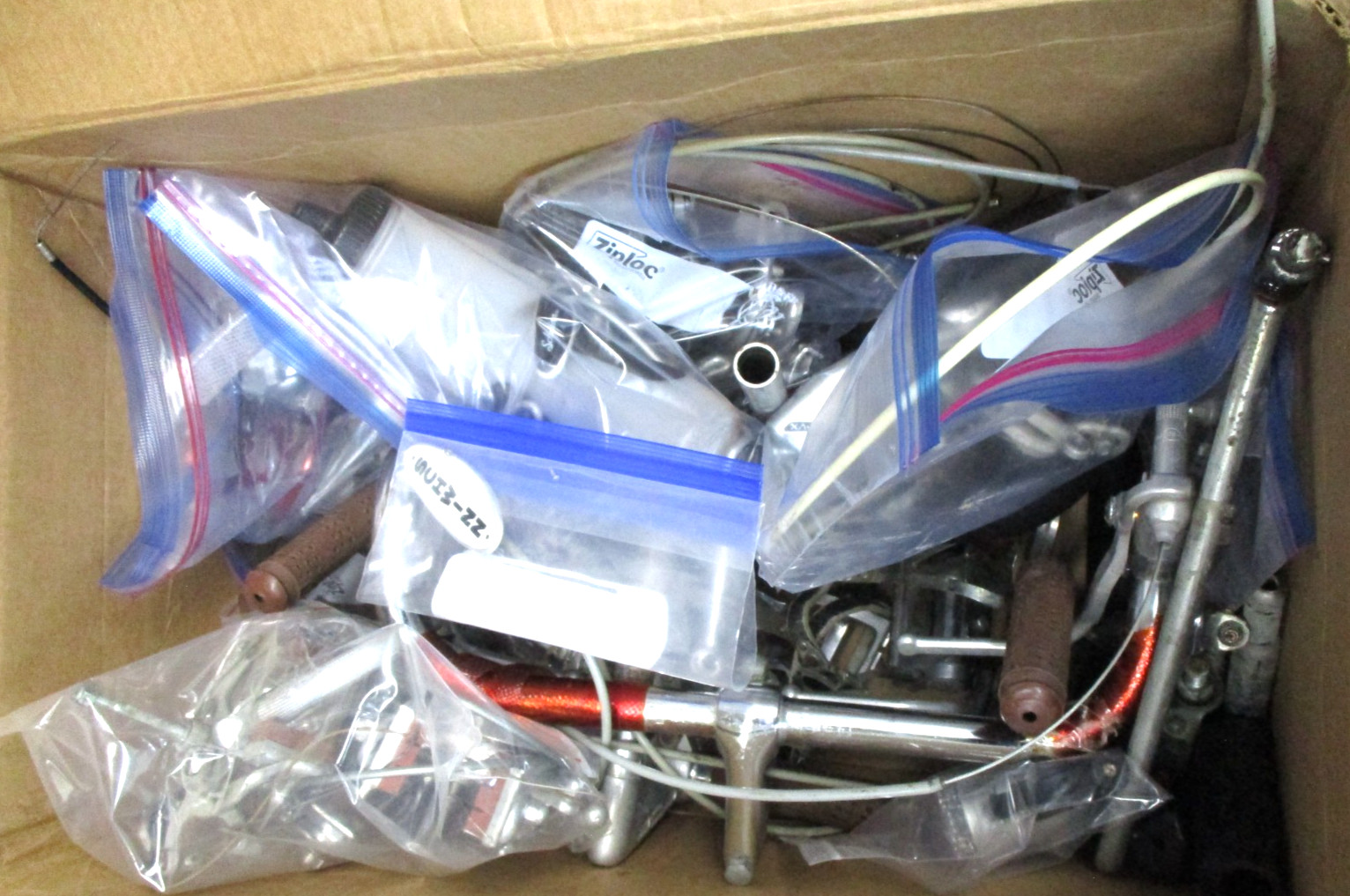 Bicycle parts. 40 lbs. Mostly 10 speed Schwinn. Maybe some foreign.