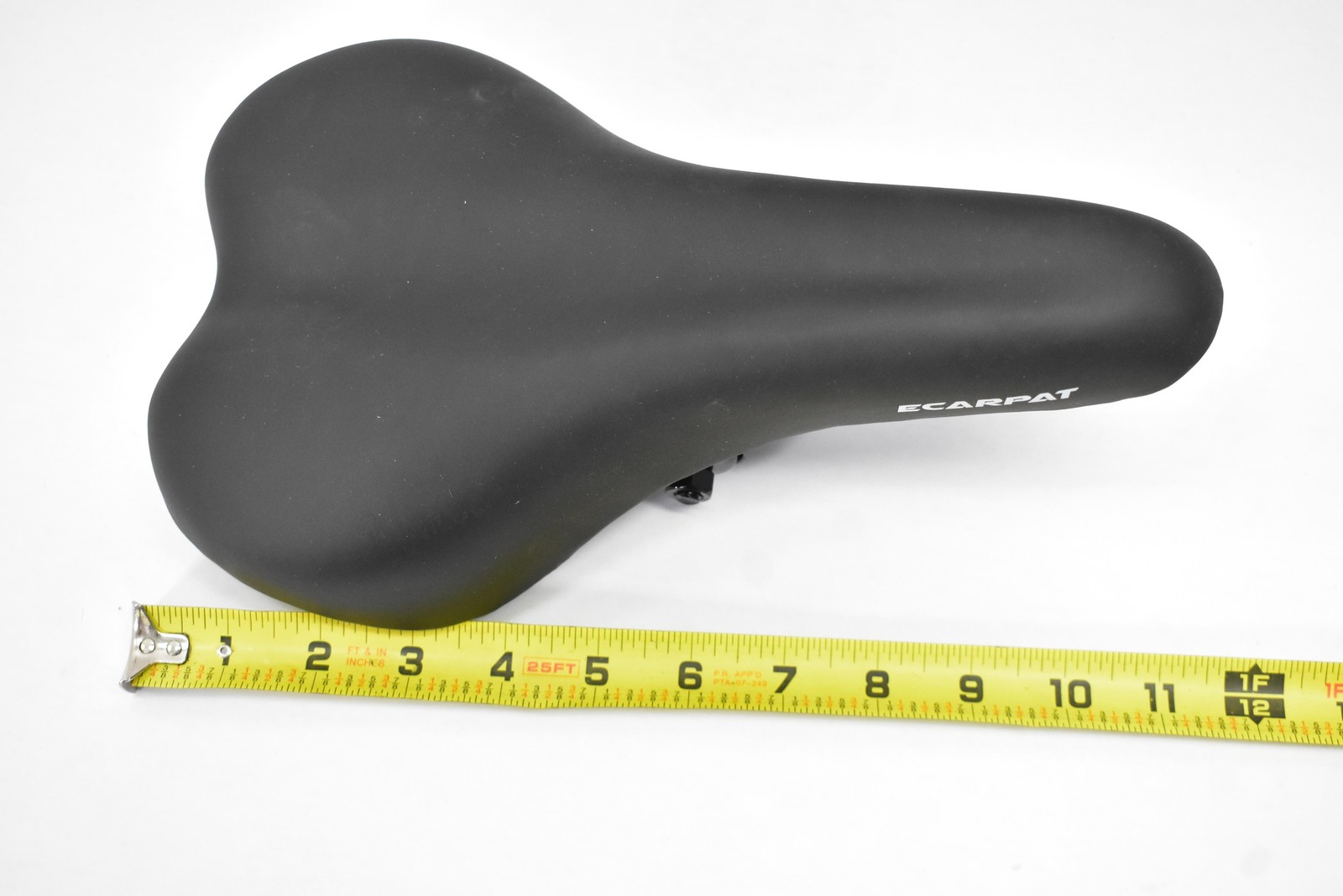 ECARPAT Wide Comfort Bike Saddle Seat Synthetic Steel Plastic Women 11 In Black