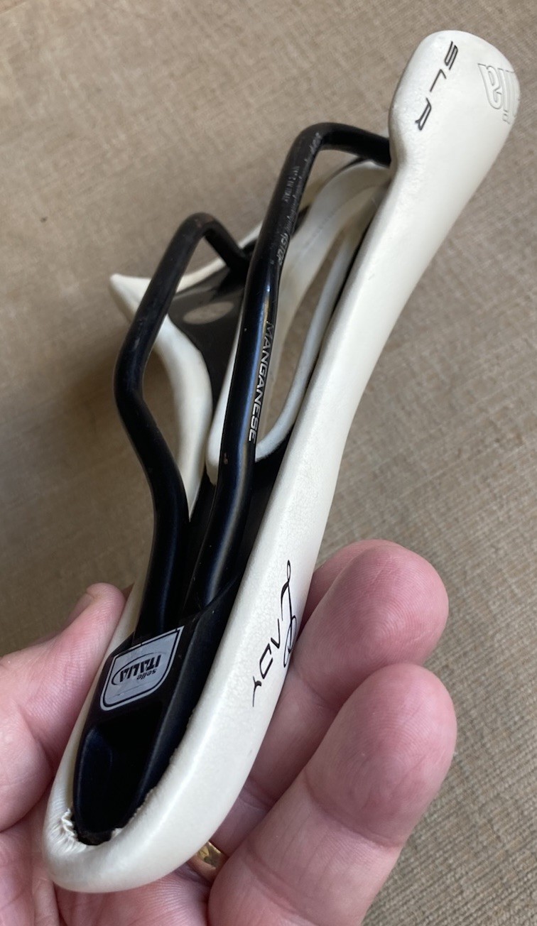 Selle Italia SLR S3 Manganese Railed Test Saddle White Bicycle Road Bike Seat