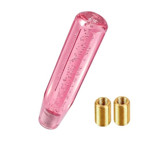 1 PC Car Shift Knob, 1.89 x 5.91 Inches Crystal Pink Acrylic Gear Shift Knob,