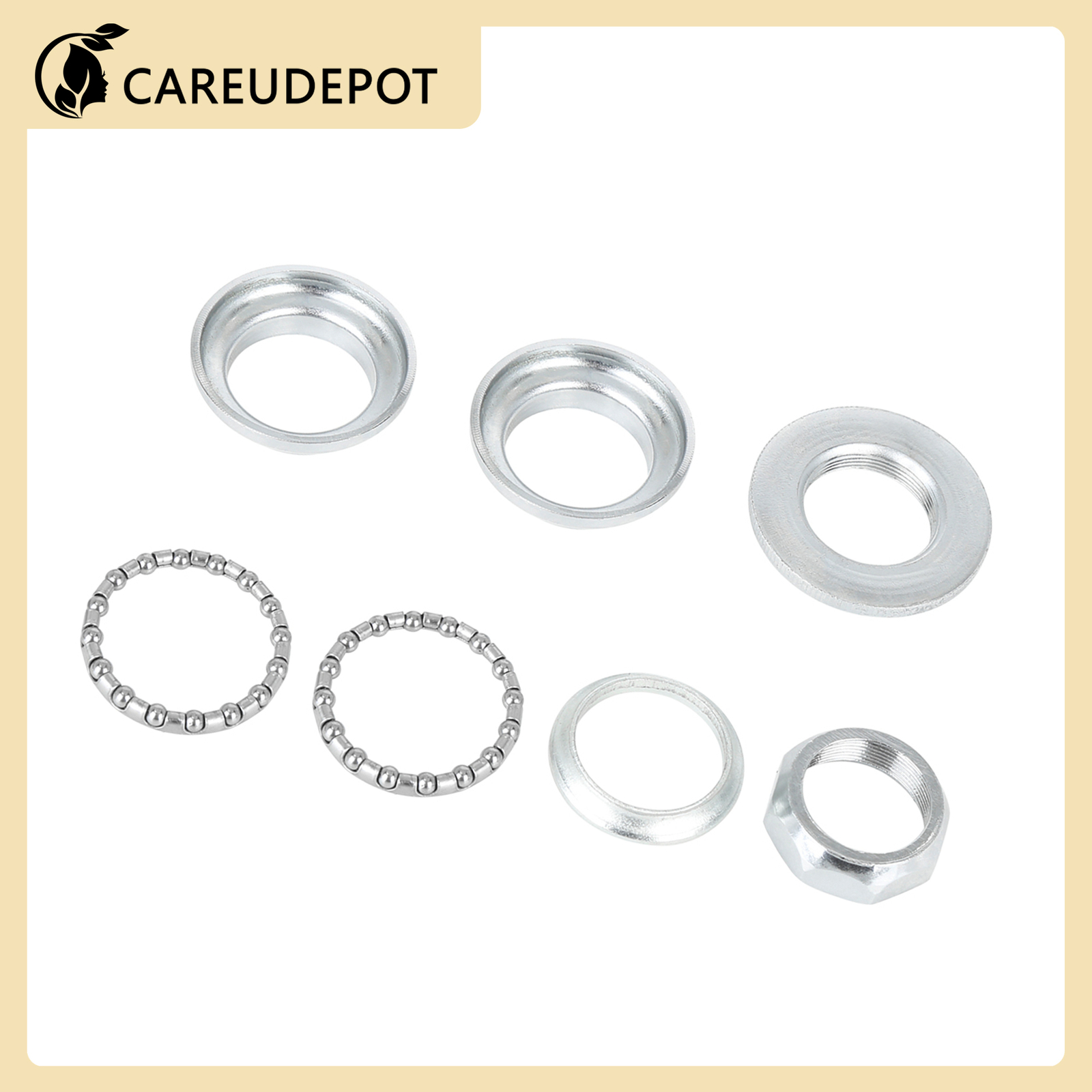 1″ 7 in 1 Steel Bicycle Headset Threaded Headset Sealed Bearings Set Item of 1