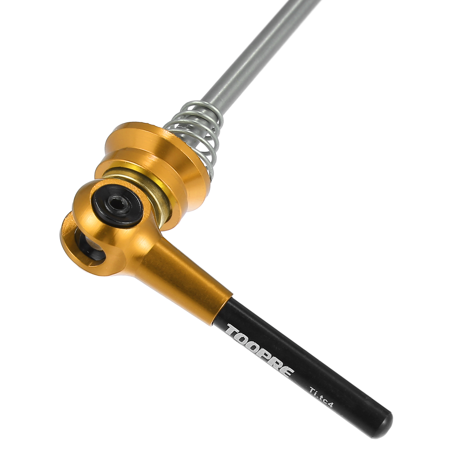 Universal Piece of 2 Bike Quick Release Axles Skewer Lever 140mm 180mm Gold Tone