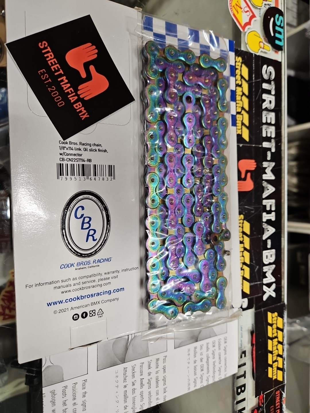 CBR BMX BIKE CHAIN 1/8″ Jet Fuel OIL SLICK COOK BROS RACING SE GT Haro Kink NEW