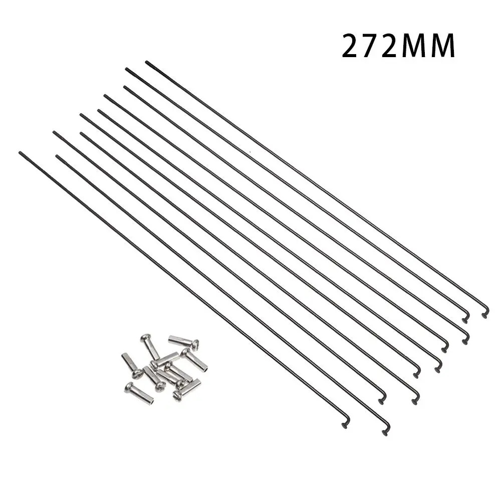 10Sets 14G Bicycle Stainless Steel Spokes with Nipples Outdoor Mountain Road Bik