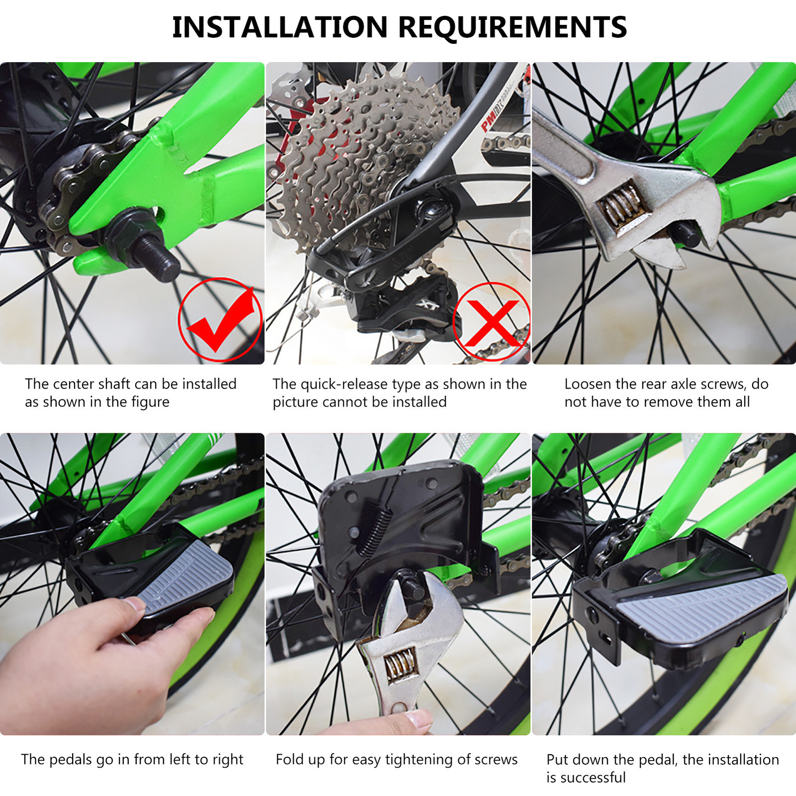 Bike Rear Footrest Bike Folding Foot Peg Rest Footrest Foot Peg Bike Kid Bicycle
