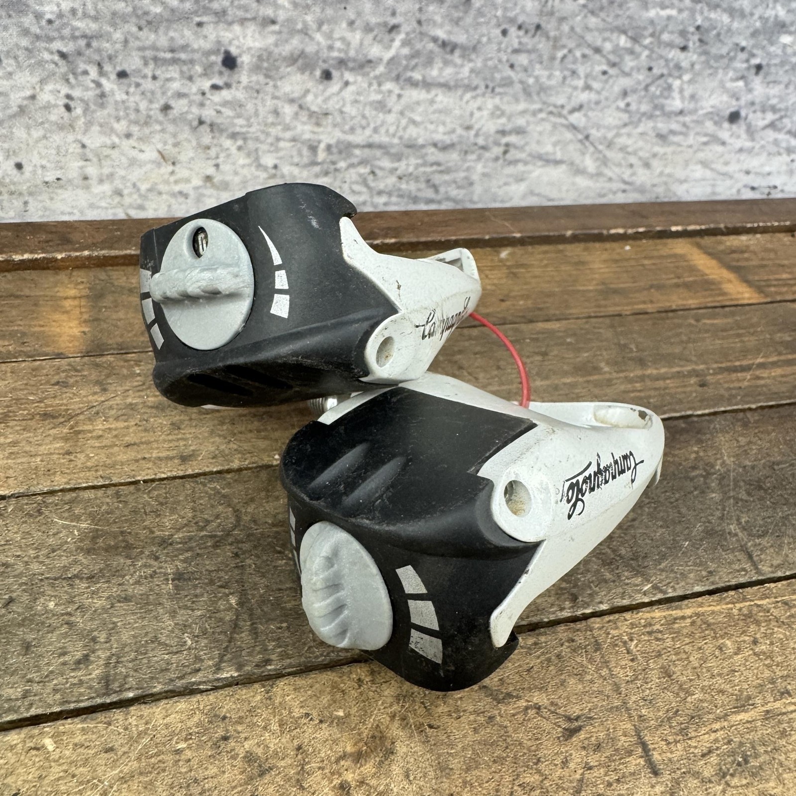 Vintage Campagnolo Pedals Clipless White 9/16 In Road Race Bike Pair Eroica