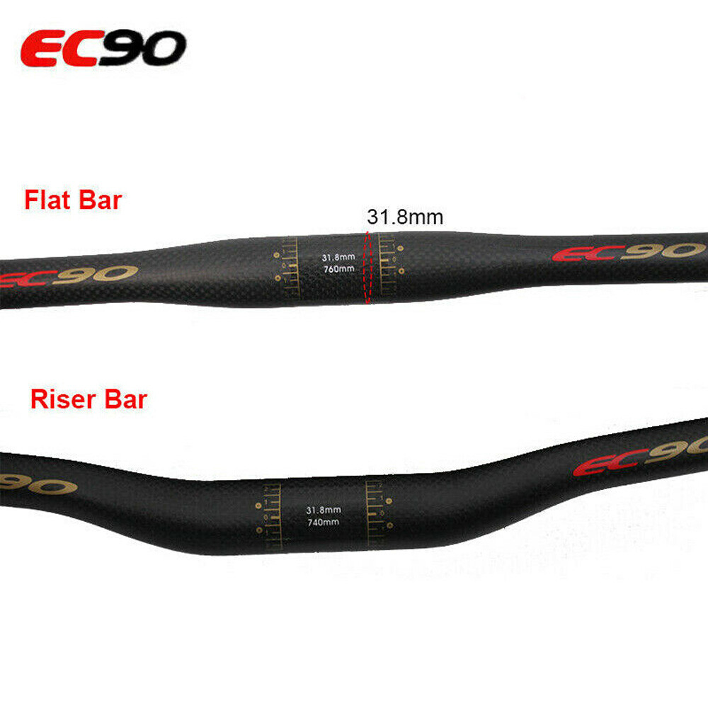 EC90 3K Full Carbon Fiber Mountain Bike Handlebar Flat/Riser Bar 31.8*600-760mm