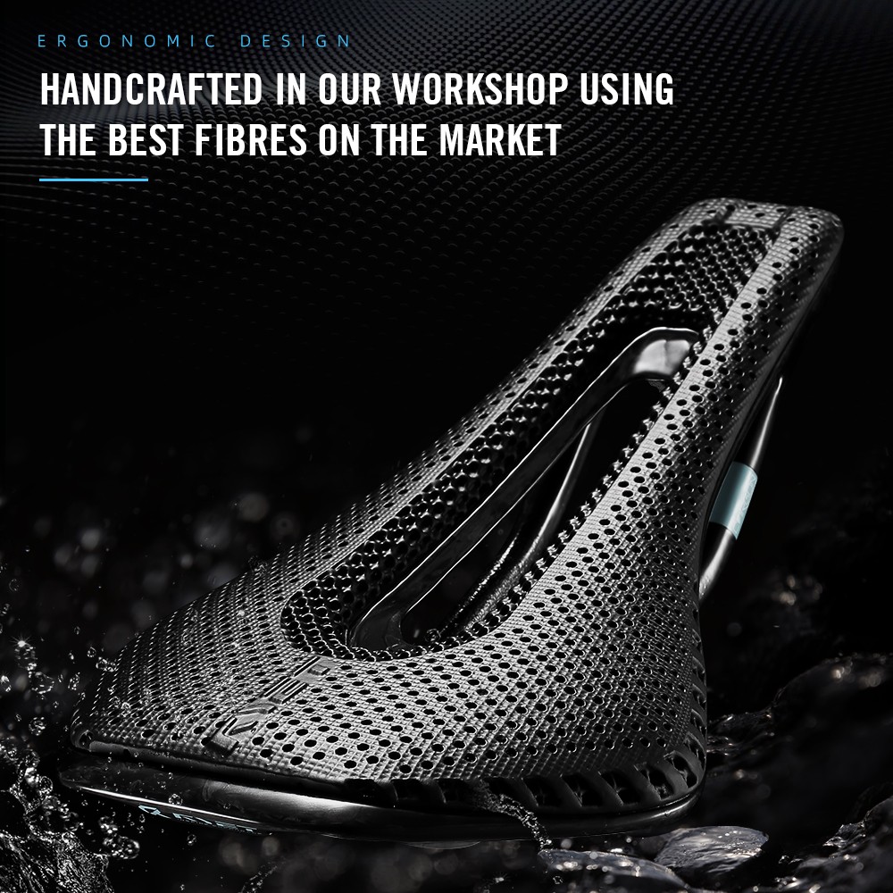 3D Printed Carbon Bike Saddle 135/145/155mm for MTB Gravel Road Bike Hollow Tech