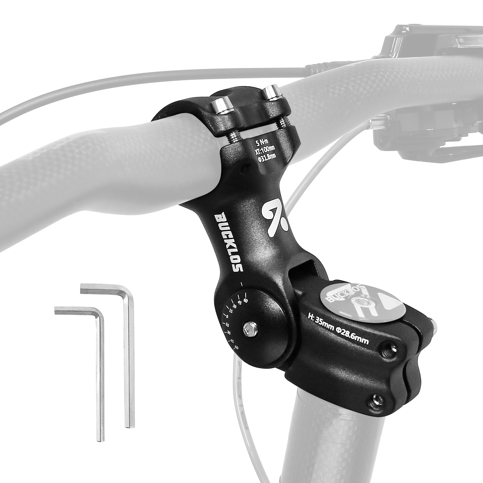 BUCKLOS 31.8mm Mountain Road Bike Stem Riser Adjustable MTB Bicycle Handlebar US