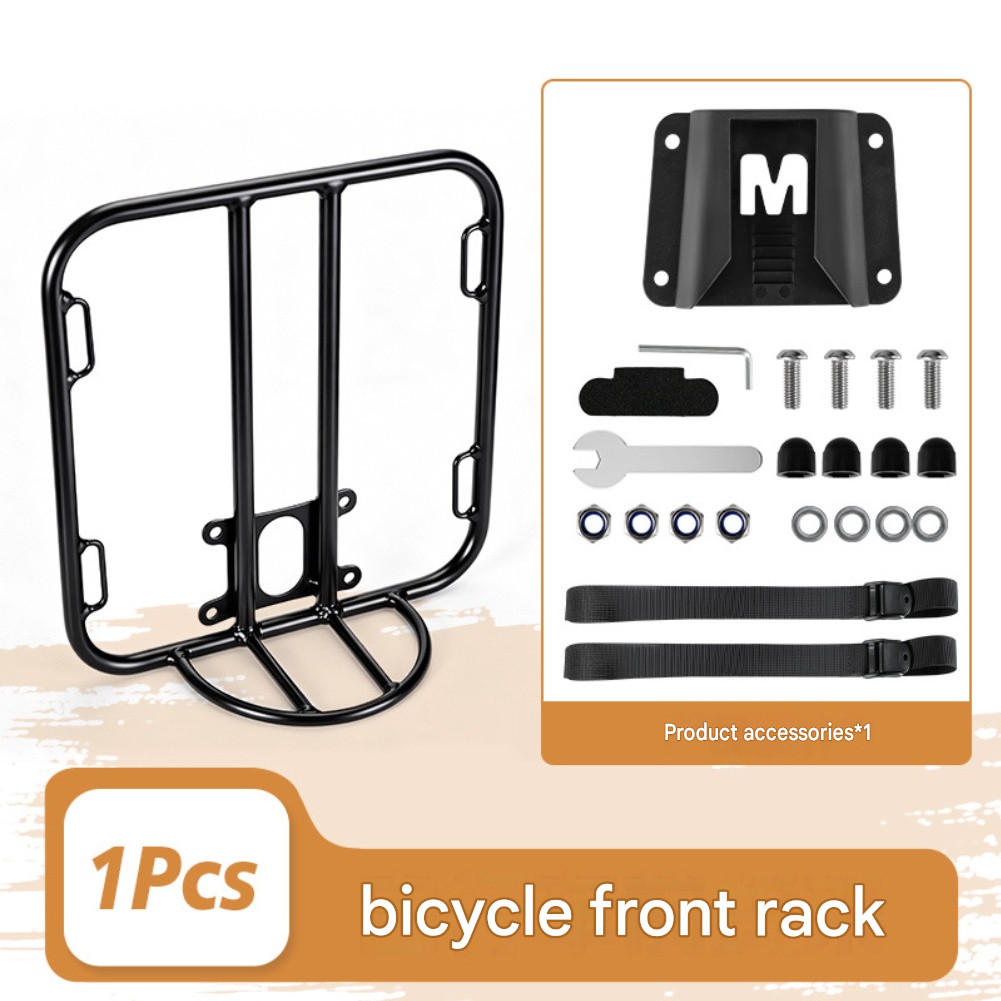 Front Mount Aluminum Rack for Folding Bikes Quick Release No Tools Needed