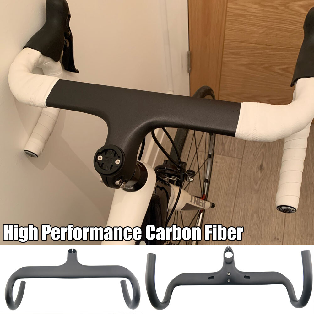 400/420/440mm Carbon Integrated Handlebar Stem Internal Routing Drop Bar Road