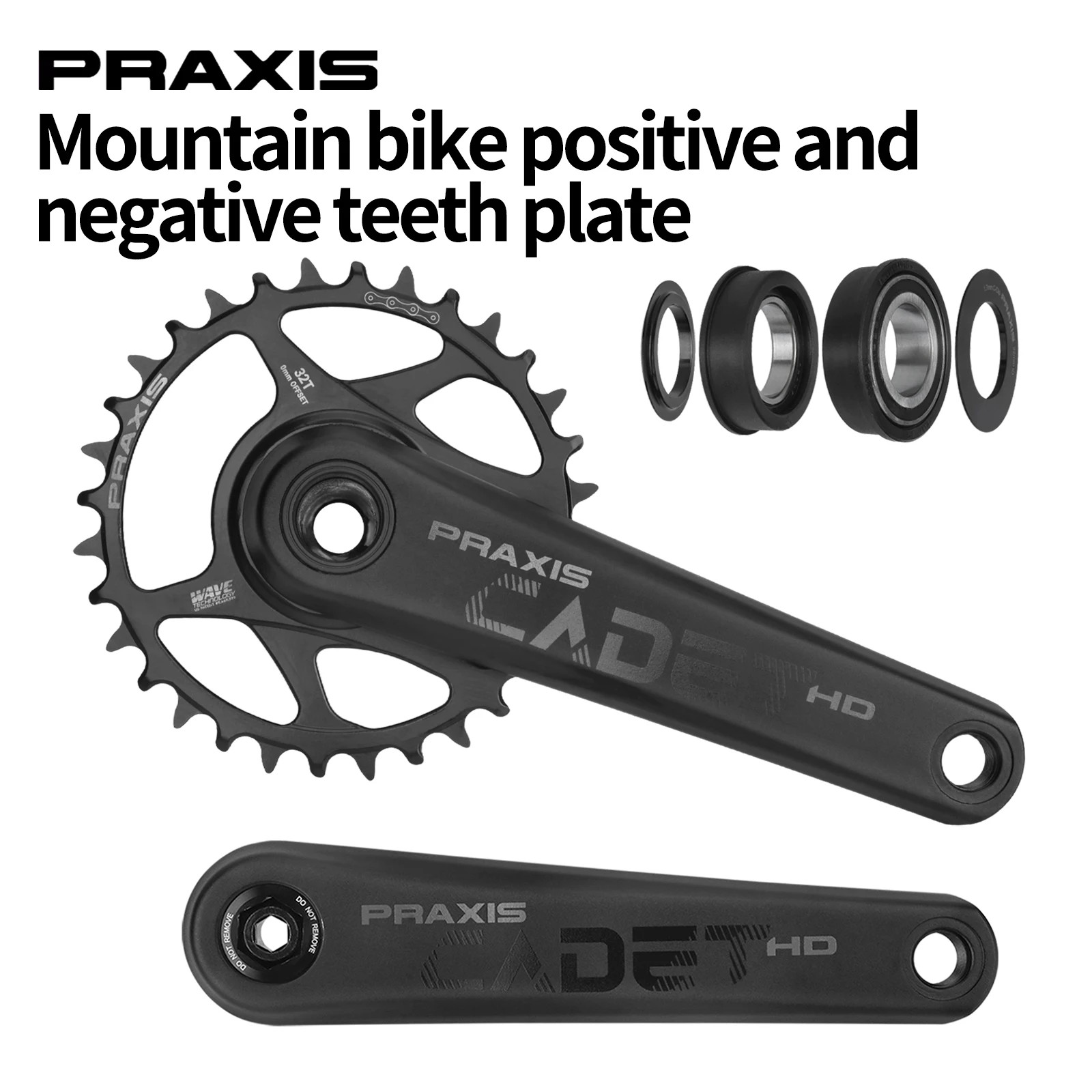 165/170/175mm 30T/32T Single Chainring Mountain Bike Hollow Integrated Crankset