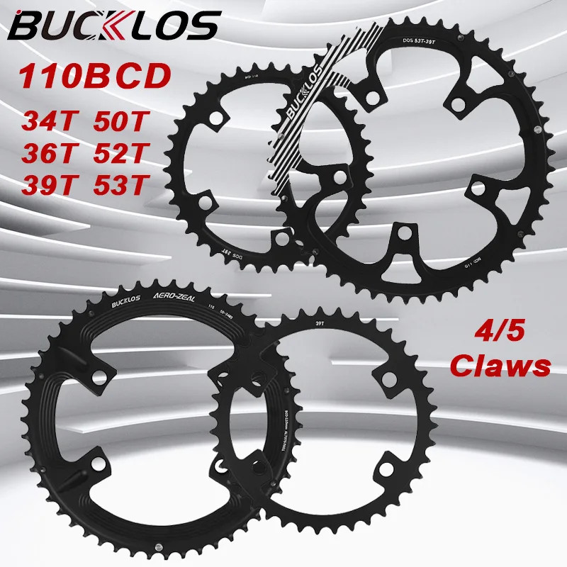 Ultralight Double Chainring for Road Bike 110BCD 50-34T 52-36T 53-39T Bicycle Cr