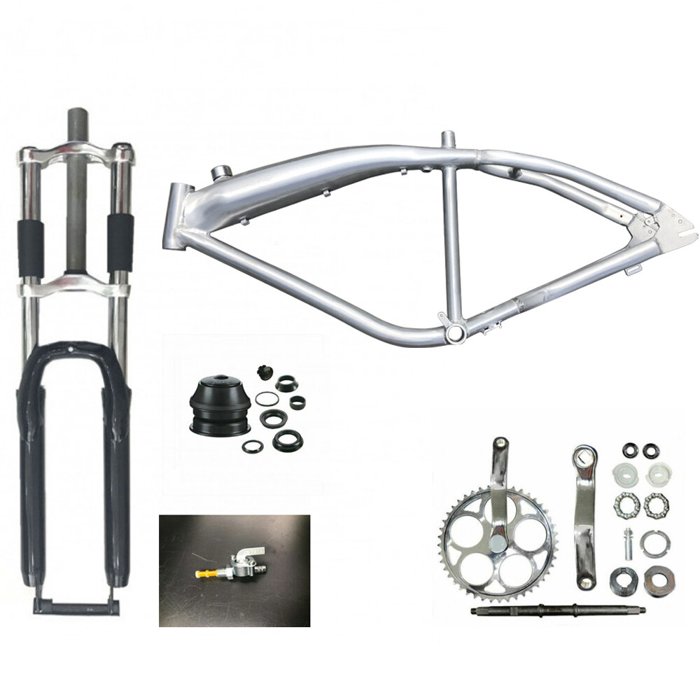 3.4L Felt Faker Frame &Petcock, Wide Crank Kit, 26″ Bicycle Black Fork & Headset