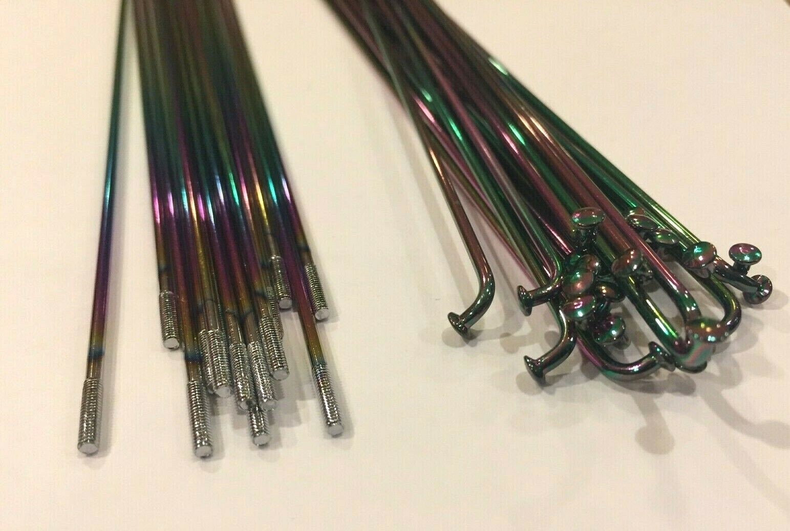Bicycle Spokes 14G Steel – OIL SLICK / JET FUEL (CHOOSE YOUR LENGTH)