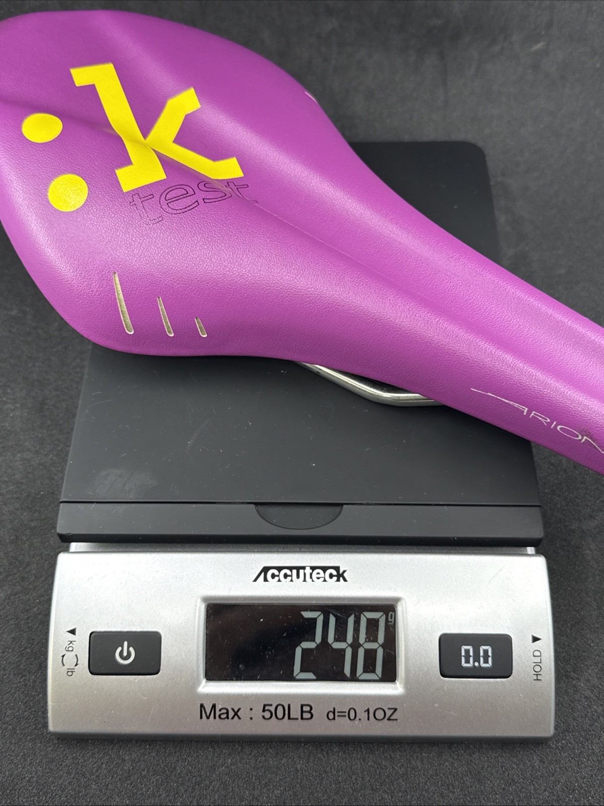fi:zi’k Arione VS TEST Purple 132mm K:ium Rail Saddle EXCELLENT USED