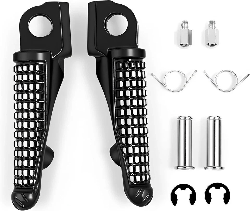 Kawasaki Motorcycle Footpeg Front Foot Pegs Footrest for Kawasaki Black#Front