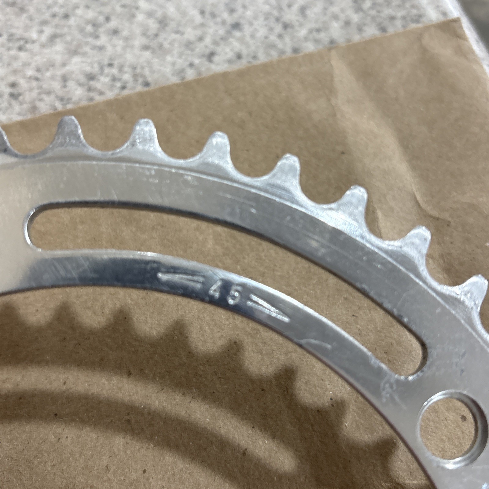 CAMPAGNOLO RECORD CHAIN RING 45 TOOTH 144 BCD 6, 7, OR 8 SPEED