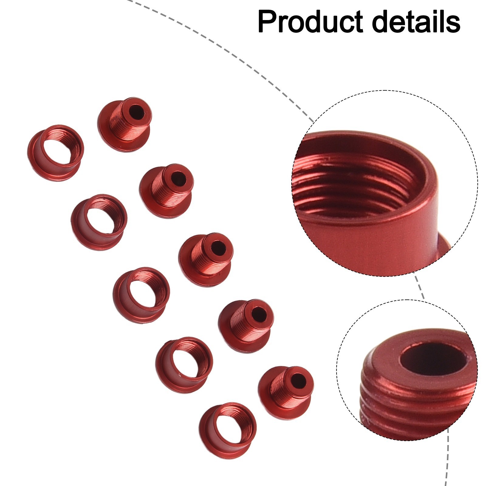 Pack of 5 Lightweight Chainring Bolts Using Strong 7075 Aluminum Alloy Material