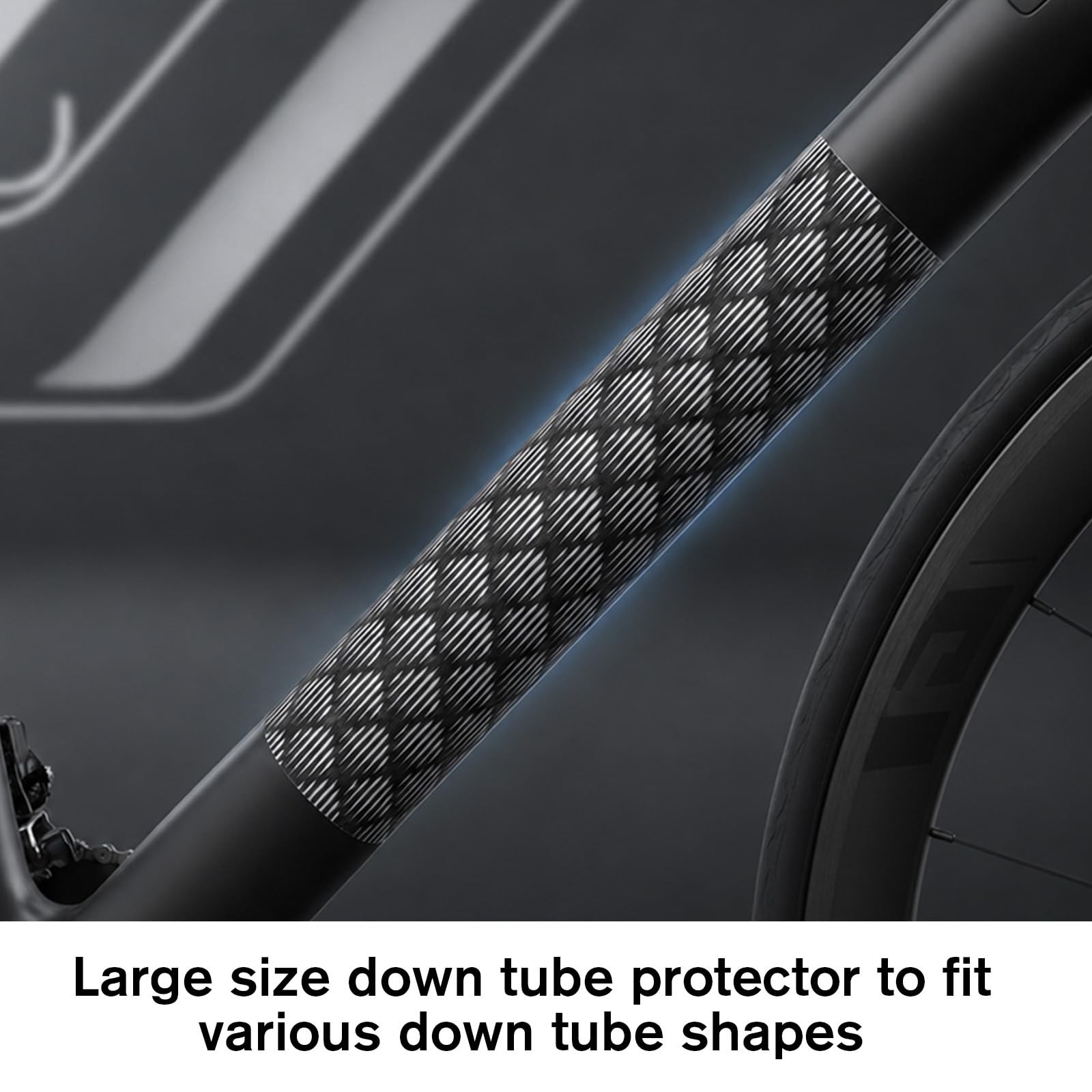 Black Stripes Bicycle Frame Protection Sticker Chainstay Guard
