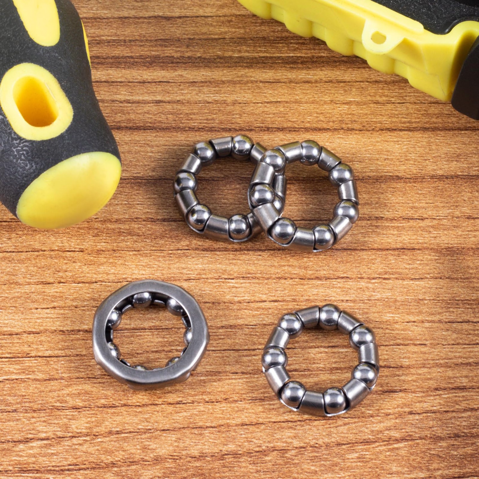 4 Pcs Bicycle Ball Bearings Retainer Wheel Hub Steel Balls Replacement Part