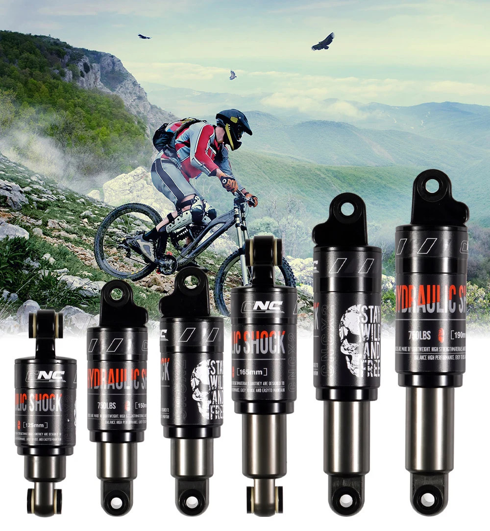 120/125/150/165/190/200mm Mountain Cycling Hydraulic Frame Air Shock Absorbers