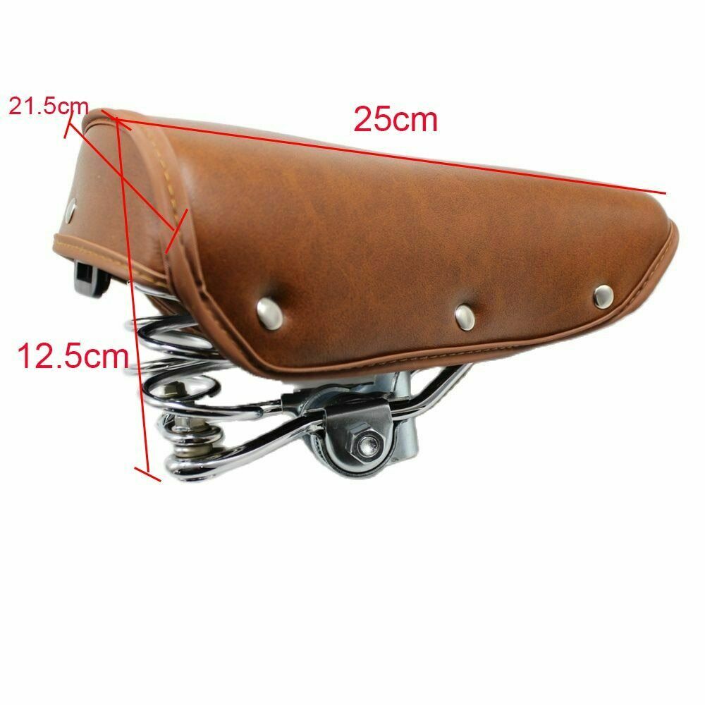 25*20cm Retro Bicycle Saddle PU Leather Cycling Vintage Folding Bike Seat