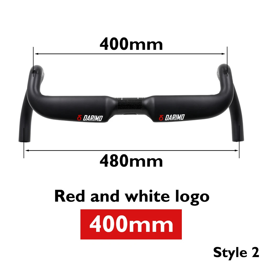 15° Carbon Fiber Gravel Road Bicycle Drop Bar 31.8mm Internal Routing 360-420mm