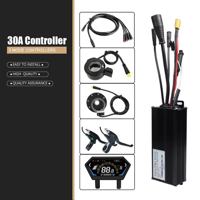E-bike Controller 12V 24V 36V 48V 60V 72V 17A 26A 30A 250/500/750/1000W +Display