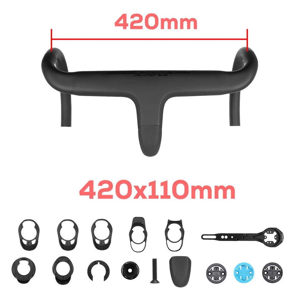 Internal Cable Full Carbon Aero Integrated Road Bike Cockpit -10 Degree Drop Bar
