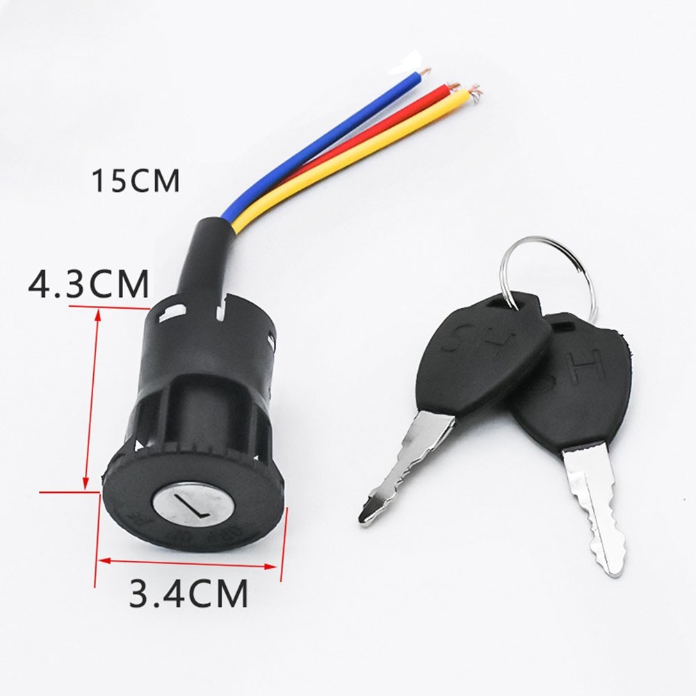 Electric Bike Ignition Key Keys E-Bike Lock E-Bike 3 Wire Easy To Install