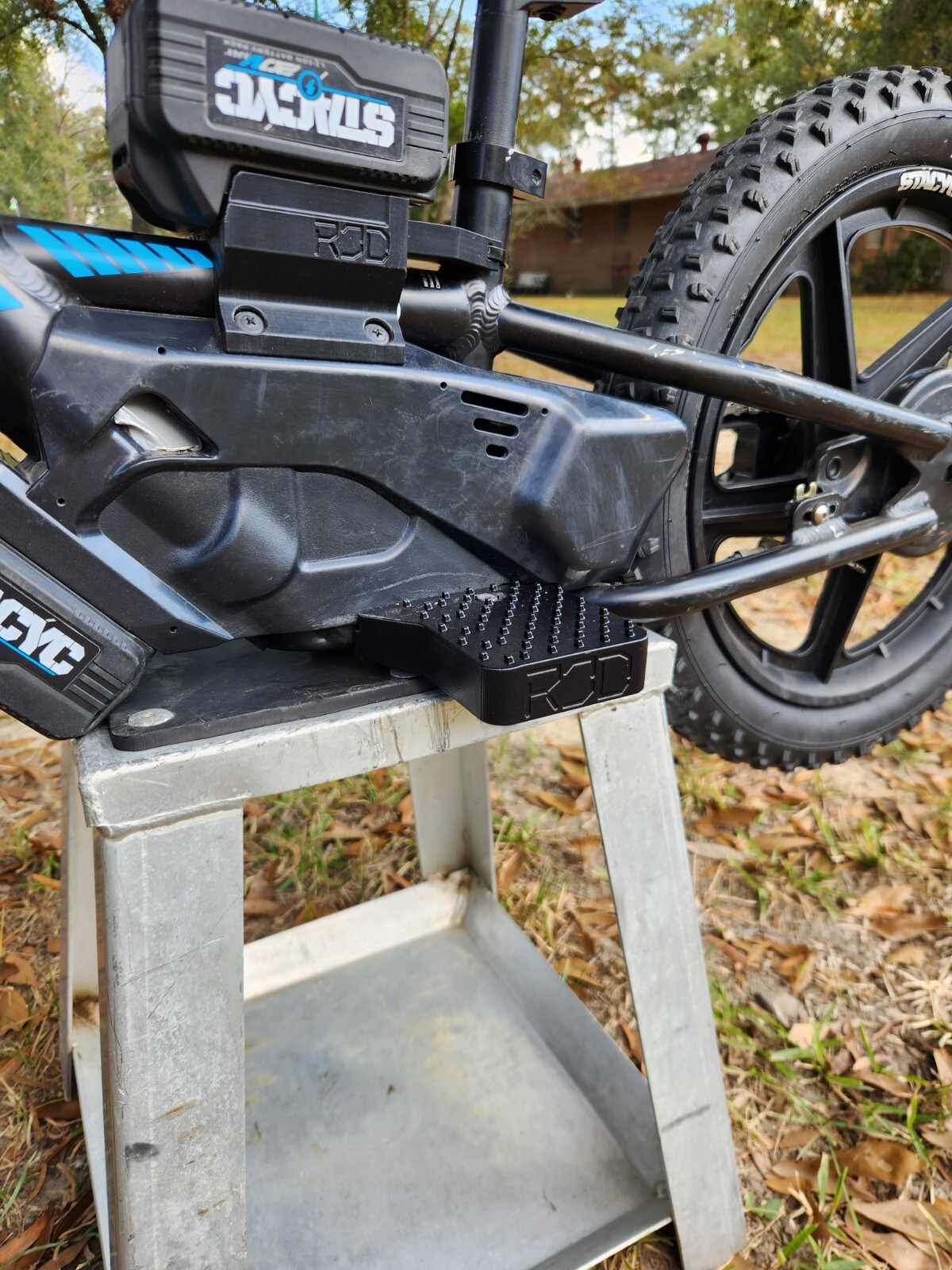 Stacyc 12e/16e Jet Black Wide Foot Pegs RJD Aggressive Grip Set