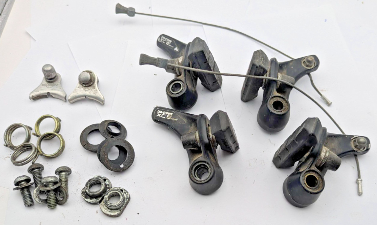 DIA COMPE XCE EXPERT CANTILEVER BRAKES FULL SET FRONT & REAR BLACK MTB TOUR