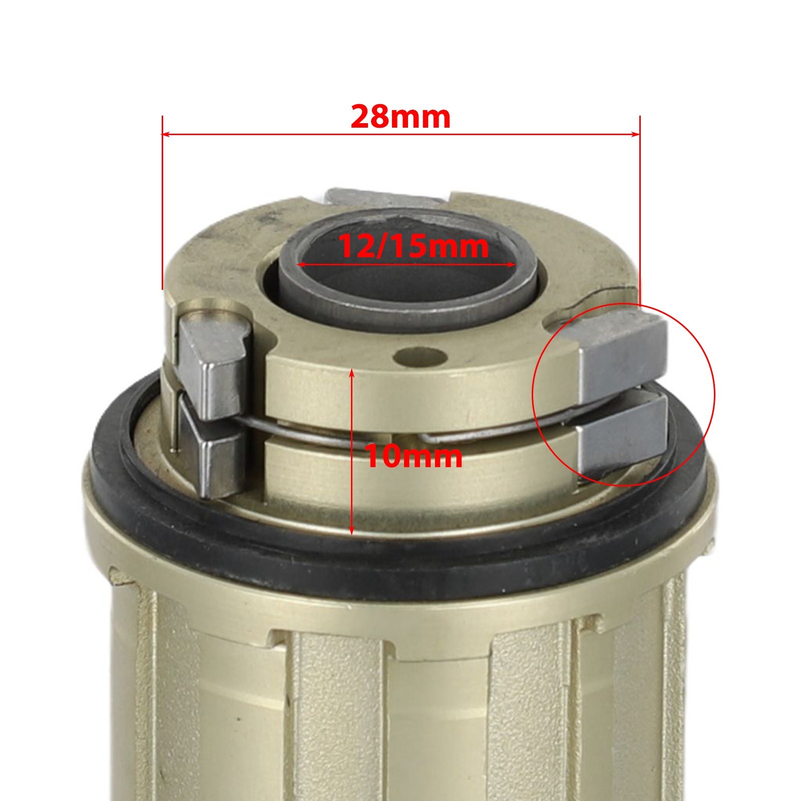 Freehub Freestanding Body 12mm/15mm 7075 Aluminum Alloy For MicroSpline