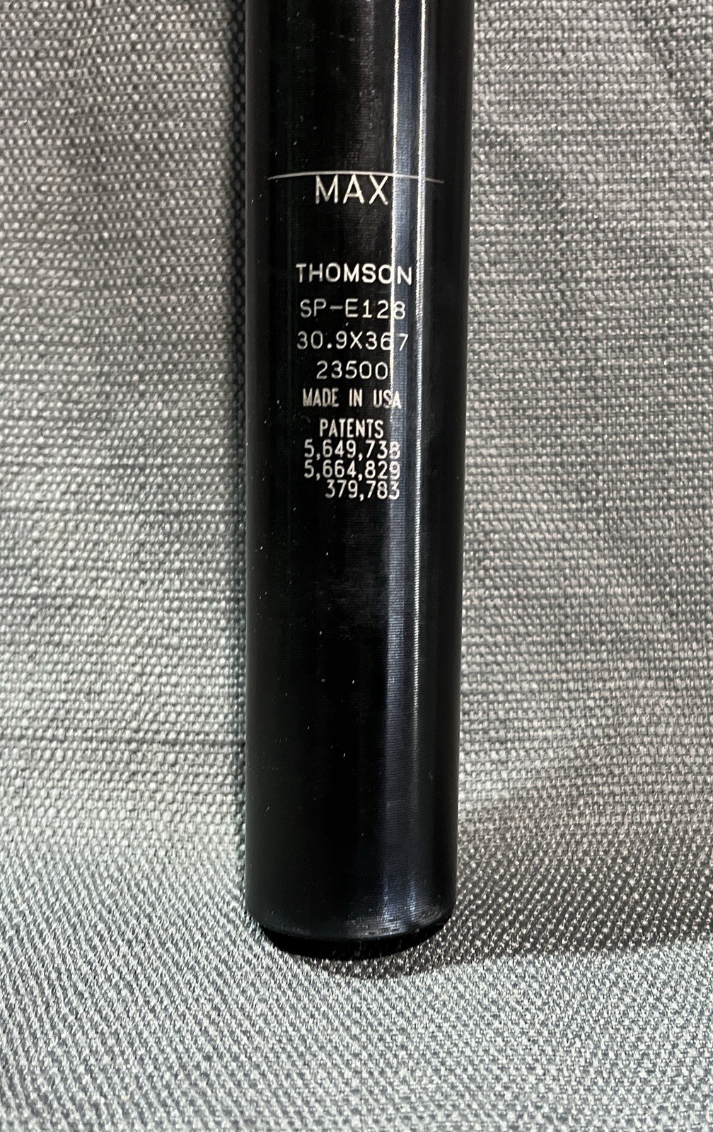 Thomson Elite SP-E128 Seatpost 30.9 x 367mm 0 Setback 2-Bolt 250g Black