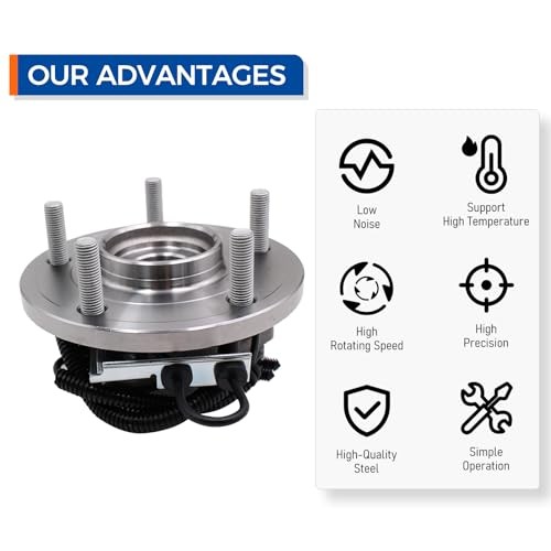 2pcs 513273 Front Wheel Hub & Bearing Assembly Compatible with 2008-2016