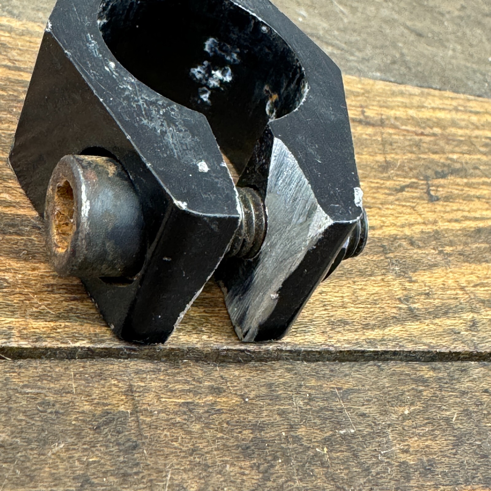 Tuf Neck Seatpost Clamp Old School BMX OG 1980s USA Black 25.4 Tuff Alloy A001