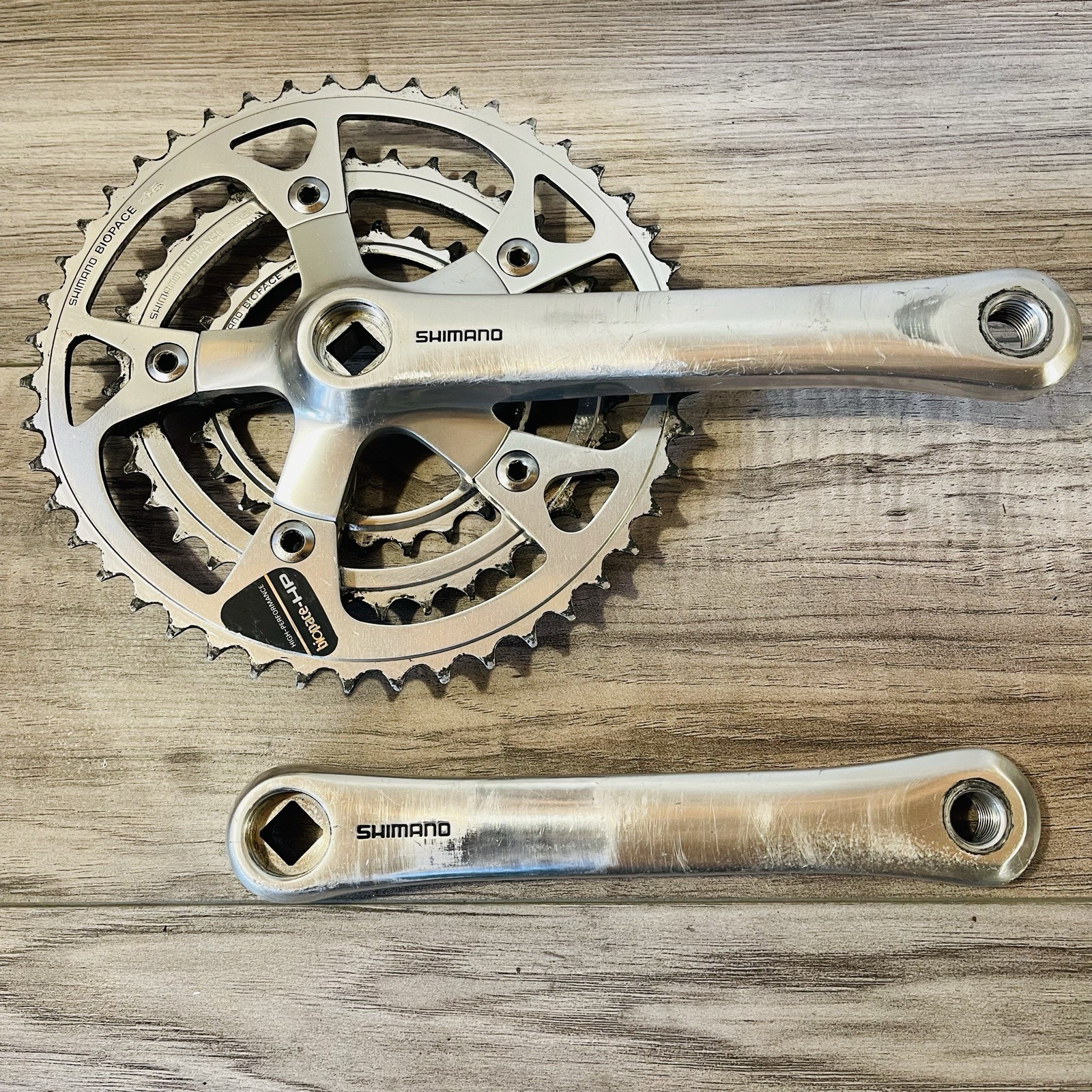 Shimano Deore XT FC-M730 175 Biopace Square Taper Crankset  26 / 36 / 46