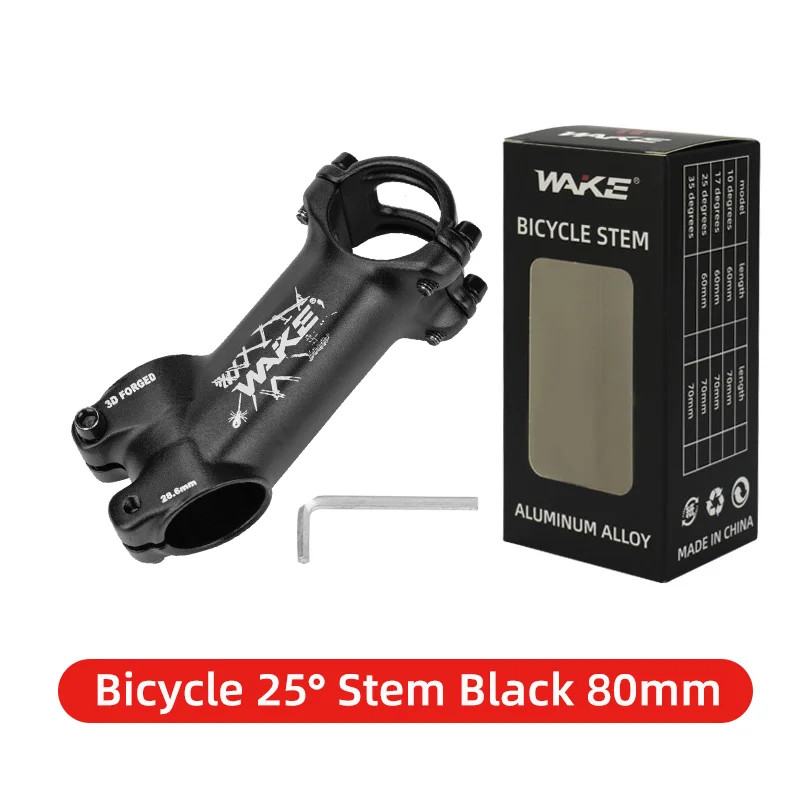 WAKE Bike Stem 31.8mm 25° 35° Ultralight MTB Road Bicycle Stem 60-110mm