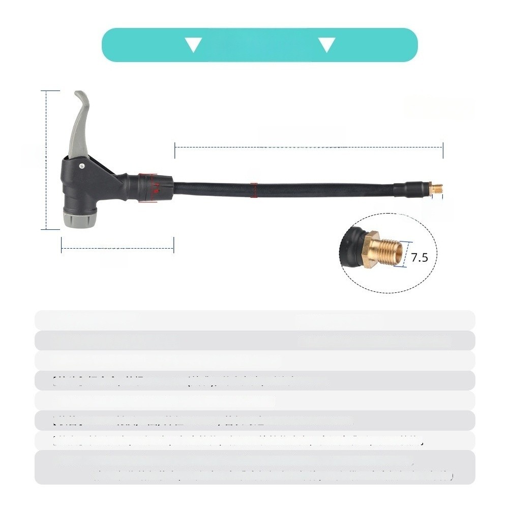 bike air pump extension hose 20cm 30cm 50cm for For PRESTA type valves