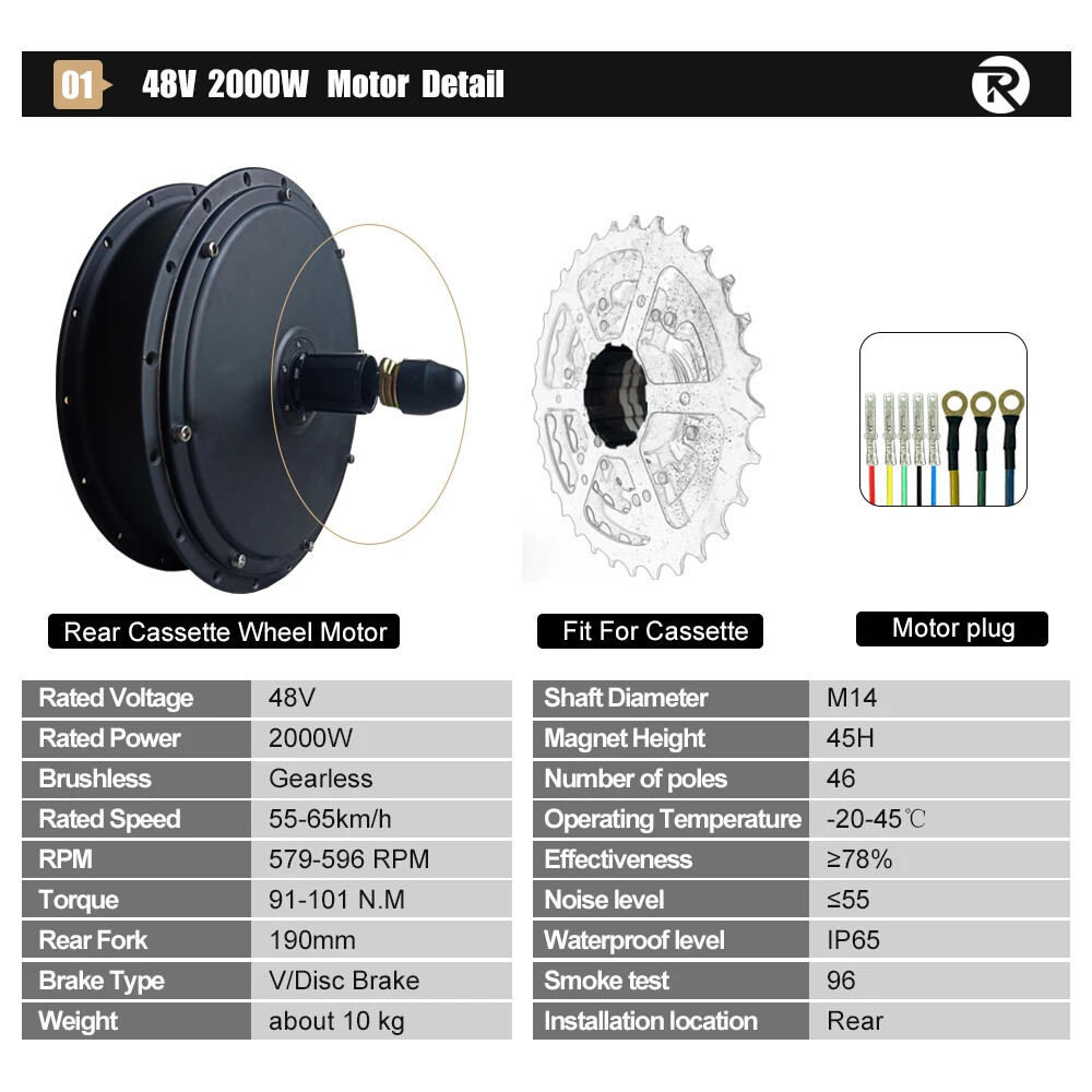 48V 2000W Fat Electric Snow Bike 20 24 26inch *4.0 Brushless Hub Motor Wheel
