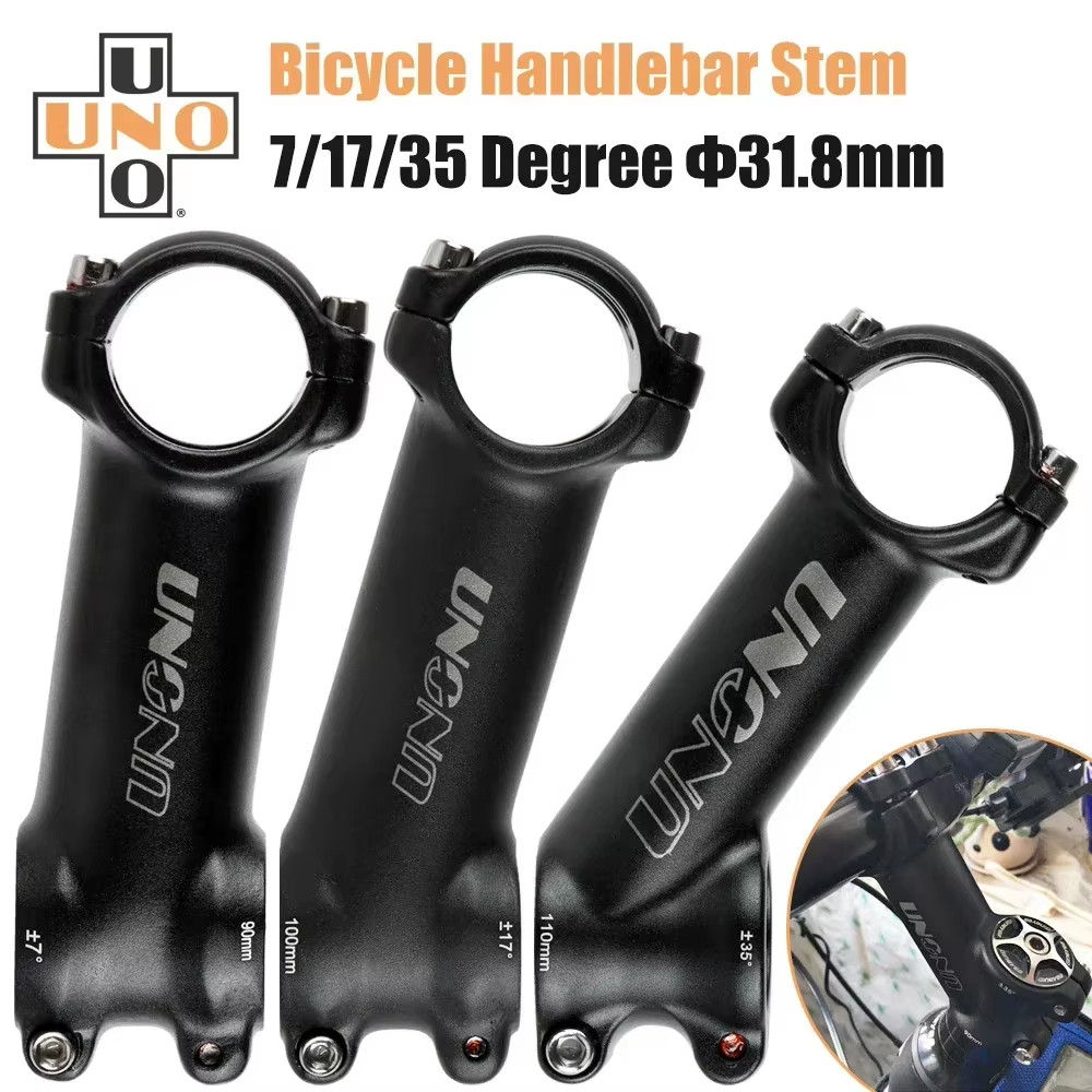UNO MTB Bike Stem -7 17 35 Degree Ultralight Aluminum Alloy 31.8Mm 60 70 80 90 1
