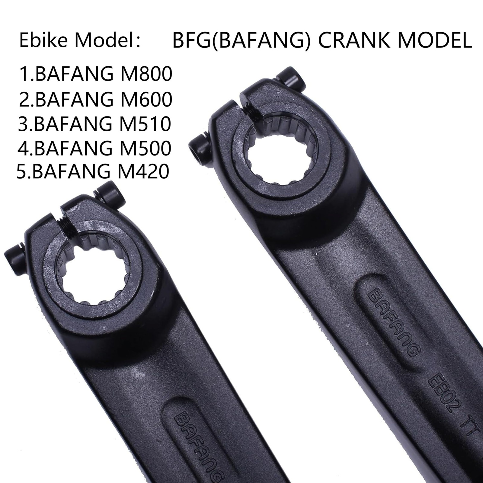 Electric Bicycle Crank Arm 152mm Replacement Left Right Ebike Crankarm Part
