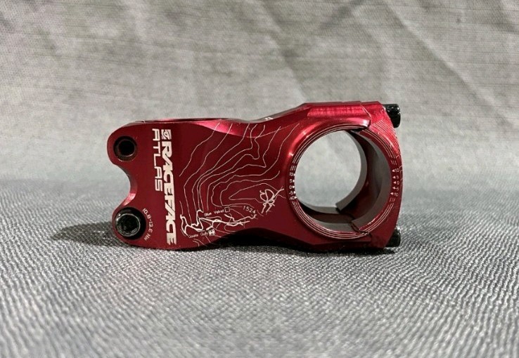 Race Face Atlas Stem 50mm 31.8mm Clamp 1-1/8″ 0° Rise Red MTB Mountain Bike